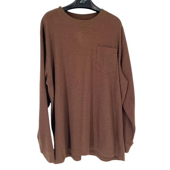 DULUTH TRADING MENS BROWN LONG SLEEVE SHIRT - Picture 1 of 8